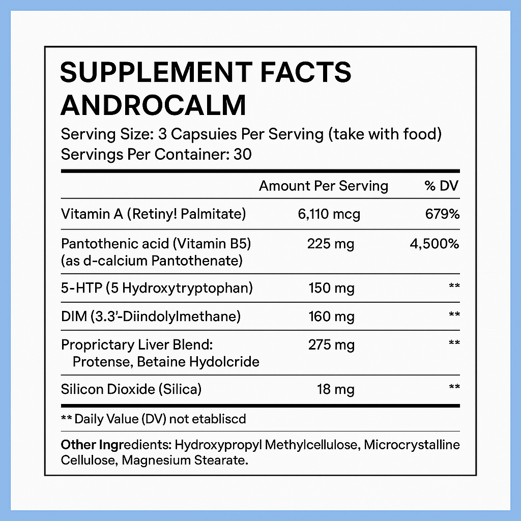 AndroCalm Once-Daily Clear Program